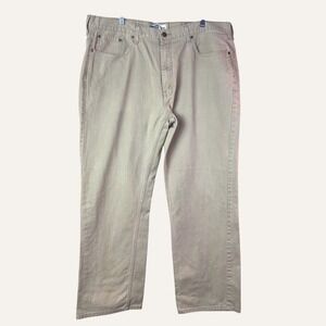 Signature Levi Strauss Men's Straight Leg Tan Denim Pants‎ Size 42x32